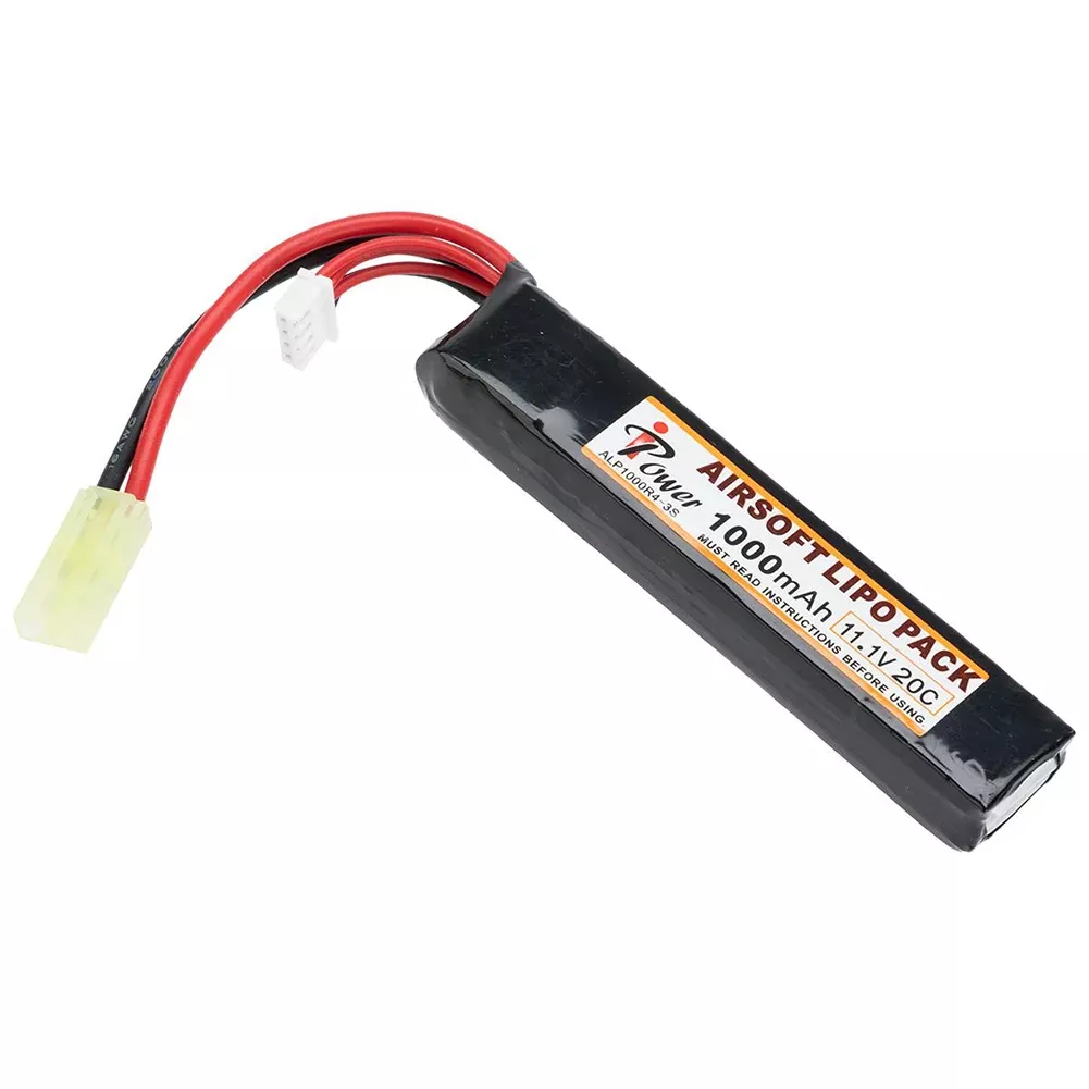 Intellect iPower 11.1v 1000mAh 20c Airsoft Buffer Tube LiPo Battery