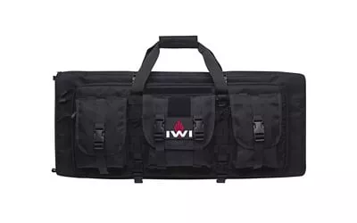 IWI US TCC100 Tavor Complete Case made of Polyester with Black Finish, MOLLE Webbing, 2 Large Compartments, Inside Pocket & 3 Gusseted Pouches 30.50" x 13" x 5" Exterior Dimensions