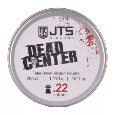JTS Group Dead Center, .22 Caliber Pellets, Domed Tip, 18.13 Grain, 250 Per Tin JAC100