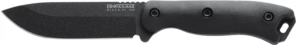 Ka-Bar BK16 Becker4.38″ Fixed Drop Point Plain Black 1095 Cro-Van Blade, Black Ultramid Handle, Includes Sheath