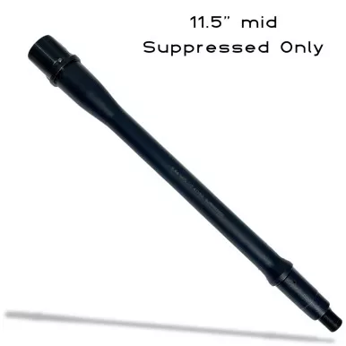 KAK 11.5" Mid Gas, Nitride, 1:7, 5.56 NATO, SUPPRESSED USE ONLY