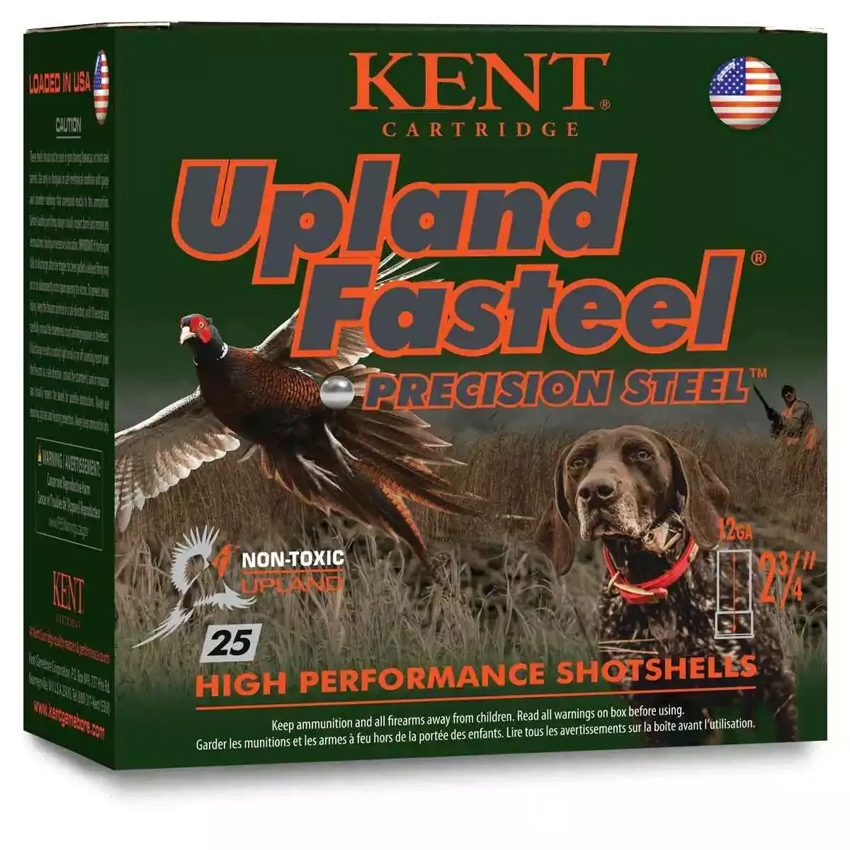 Kent Upland Fasteel Shotshells 20ga 2-3/4″ 7/8OZ 1500 fps #5 25/ct