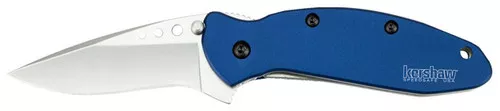 Kershaw 1620NB Scallion2.40″ Folding Drop Point Plain Bead Blasted 420HC SS Blade Navy Blue Anodized Aluminum Handle Includes Pocket Clip