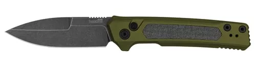 Kershaw 7205 Launch 22 Automatic 3.45″ Folding Spear Point Plain CPM MagnaCut Steel Blade, OD Green Anodized w/Black Micarta Inserts Aluminum Handle