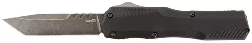 Kershaw 9000T LivewireAutomatic 3.30″ OTF Tanto Plain Black DLC CPM MagnaCut Steel Blade, Black Anodized Aluminum Handle, Includes Pocket Clip