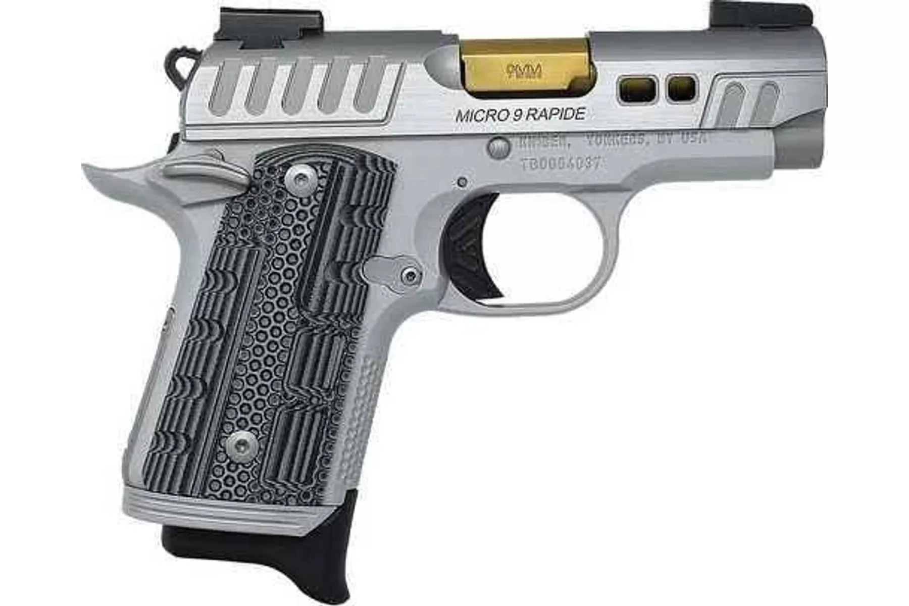 Kimber Micro 9 Rapide Dawn Pistol 9mm 3.15 in. Silver KimPro II 7 rd. aluminum finish