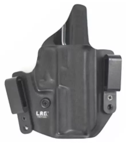 L.A.G. Tactical, Inc. Defender Series, OWB/IWB Holster, Fits Sig P365 XMacro, Kydex, Right Hand, Black 2094