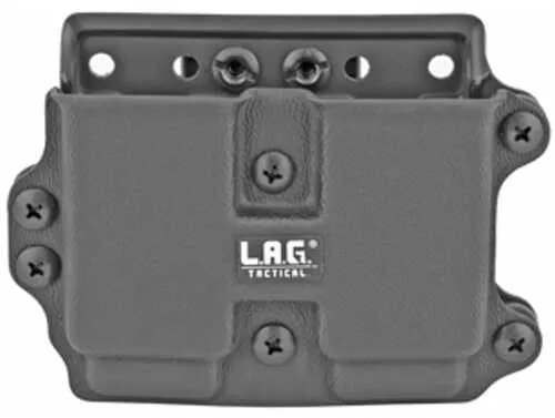 L.A.G. Tactical, Inc. DMC M.C.S., Double Magazine Pouch, 9MM/40Cal, Fits Compact/Slim Magazines, Kydex, Matte Finish, Black 34008