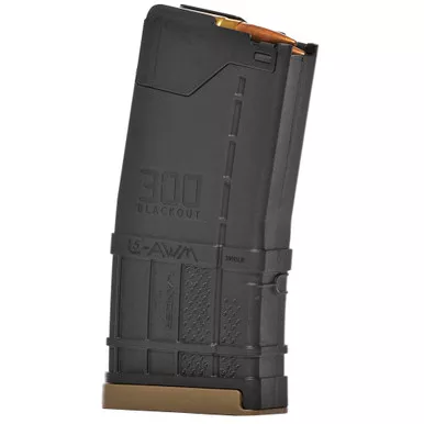 Lancer Systems Magazine, L5 Advanced Warfighter, 300 Blackout, 20 Rounds, Fits AR Rifles, Polymer,Opaque Black 999-000-4280-05