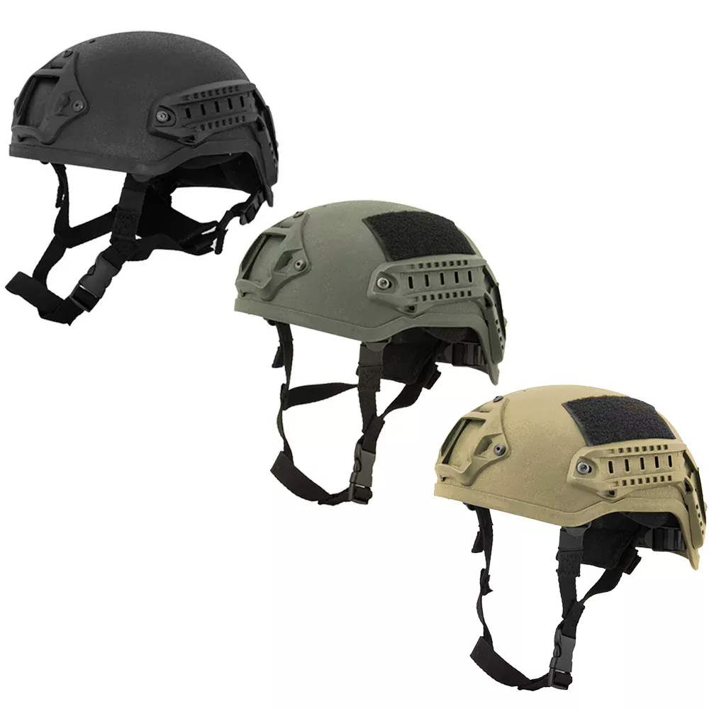 Lancer Tactical MICH 2001 Airsoft Helmet w/ NVG Mount & ARC Rails