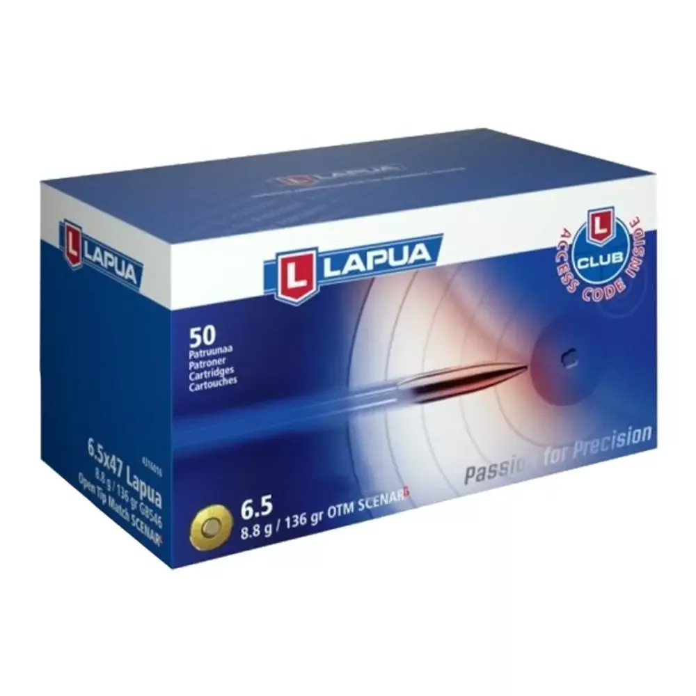 Lapua Rifle Ammunition 6.5 Creedmoor 136 Grain Scenar OTM 2740 fps 50/ct