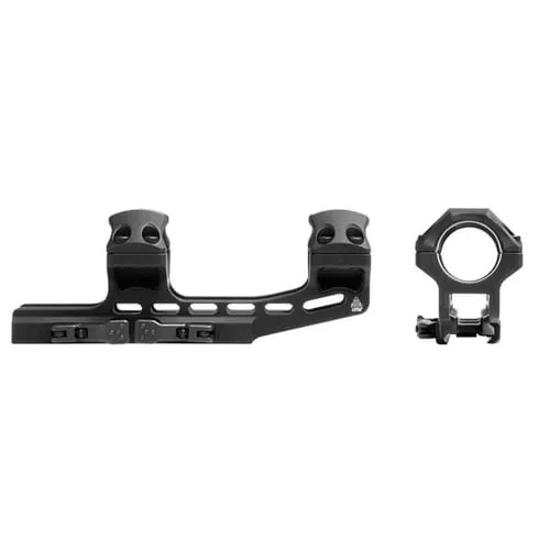 Leapers 1-PIECE UTG ACCU-SYNC QR Cantilever Mount 1″ High w 50mm Offset – Matte Black