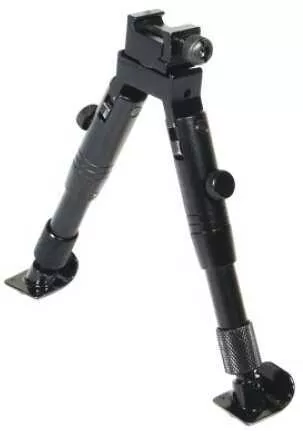 Leapers, Inc. - UTG Shooter's SWAT Bipod, Fits Picatinny Rail or Swivel Stud, 6.2" - 6.7", Tactical Low Profile with Adjustable Height, Black TL-BP28S