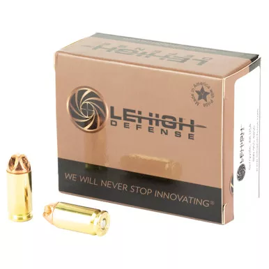 Lehigh Defense Xtreme Defense, .40 S&W, 115 Grain, XD FTM, 20 Round Box LA40-115-XD