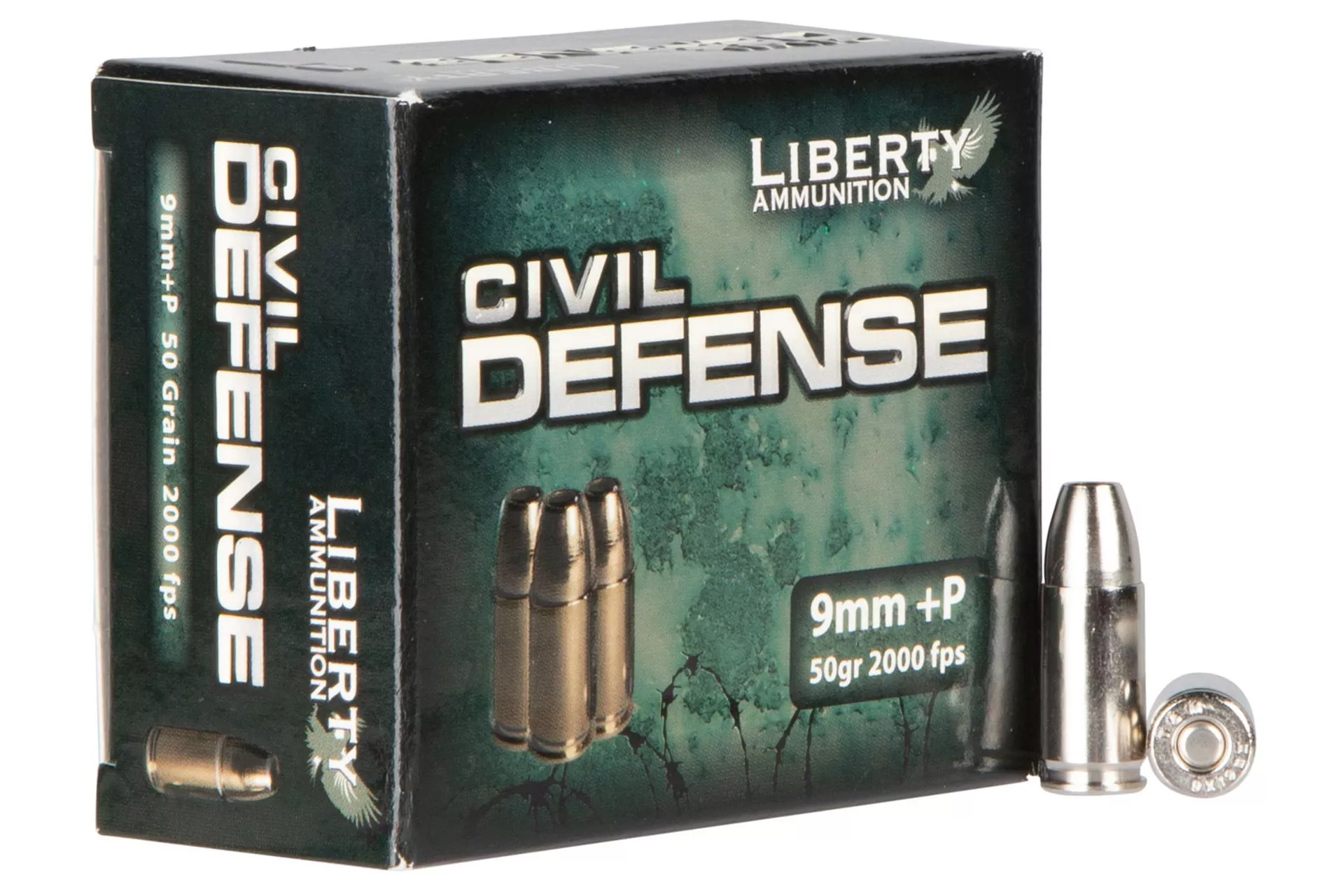 Liberty 9mm+P 50gr HP Civil Defense Ammunition 20rds – LA-CD-9-014 – 86374