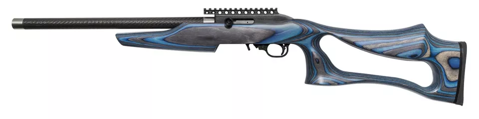 Magnum Research SSEB22G Magnum Lite SwitchBolt .22 LR Rifle with 17" Threaded Barrel and Blue Thumbhole Stock