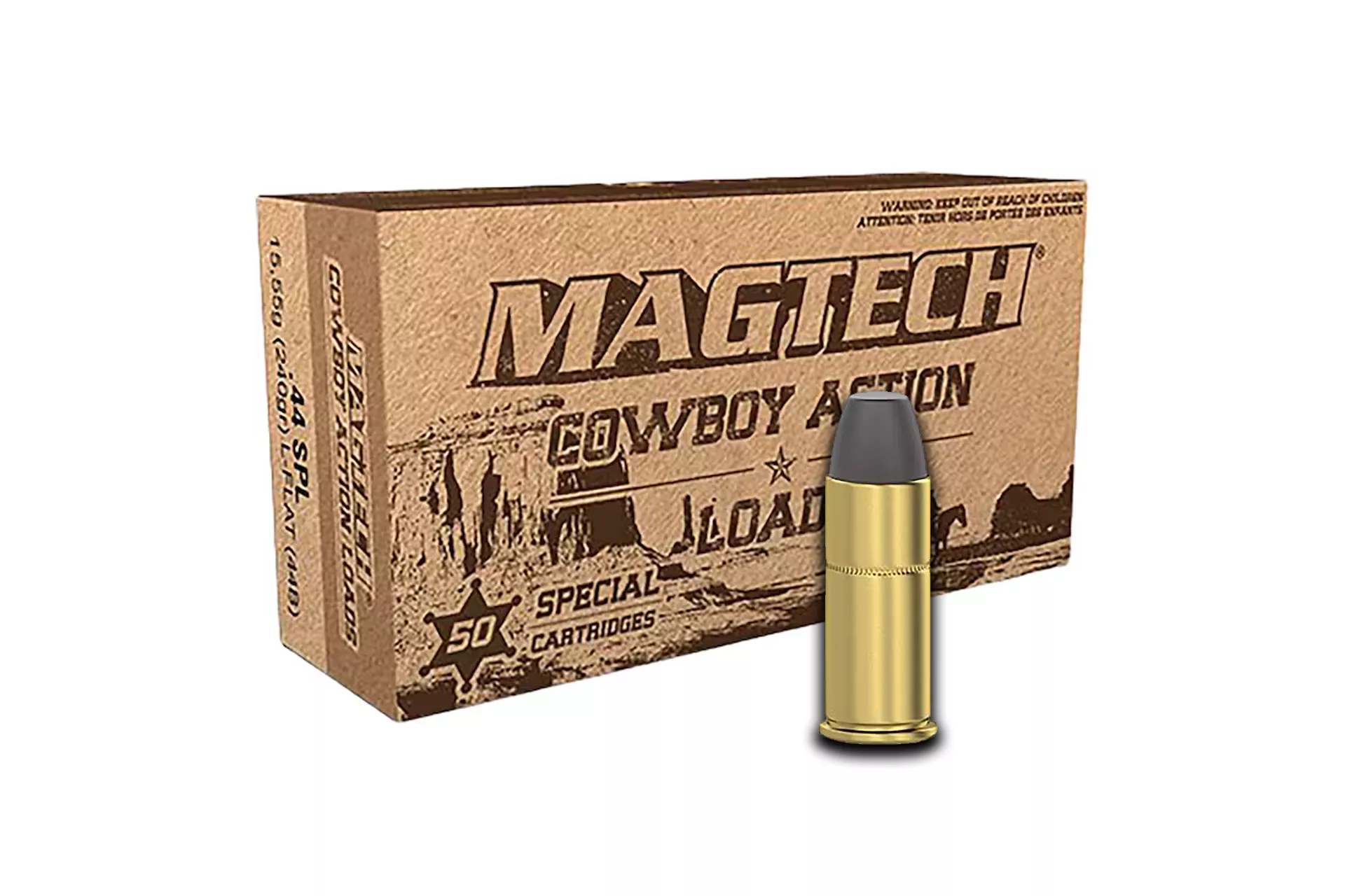 Magtech (44B) Cowboy 44 Special 240 Grain Lead Flat Nose Handgun Ammo – 50 Round Box – 44B