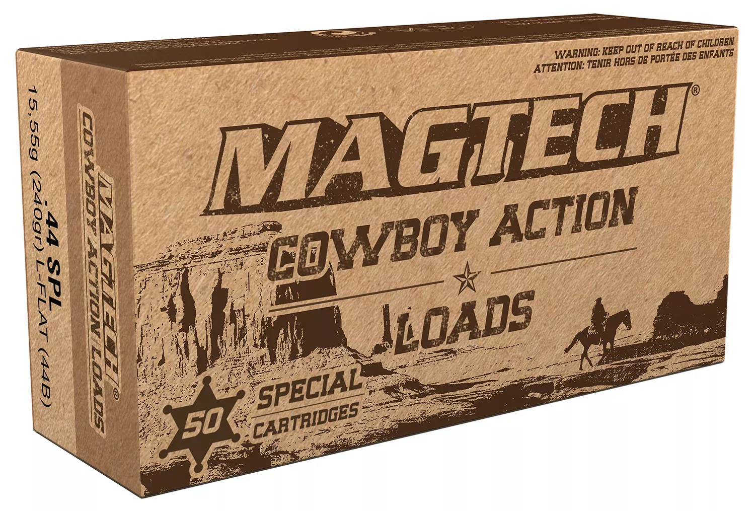 Magtech 44B Cowboy Action44S&WSpl 240gr Lead Flat Nose 50 Per Box/20 Case