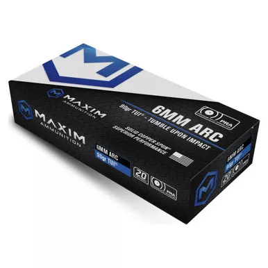 Maxim Defense Industries Precision Rifle Ammunition - 6MM ARC, 90Gr, Copper, 20-Round Box
