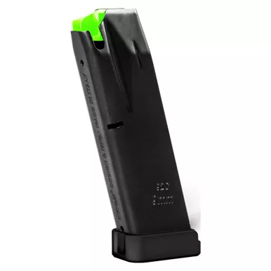 Mec-Gar USA Magazine, 9MM, 18 Rounds, Fits Beretta 92FS Compact, Anti-Friction Coating, Black
