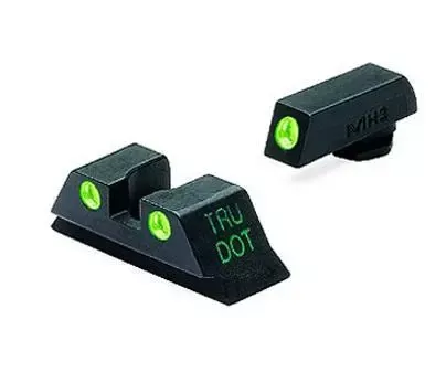 Meprolight Tru-Dot Night Sight Set – Glock 9mm .357 Sig 40 S&W .45 GAP Fixed Set Green/Green