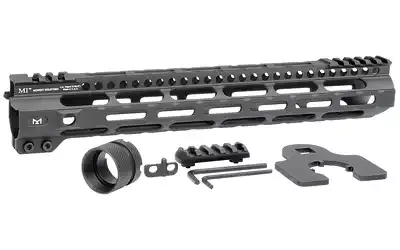 Midwest Combat Rail Lightweight M-LOK 12.625" Free Float Handguard Black