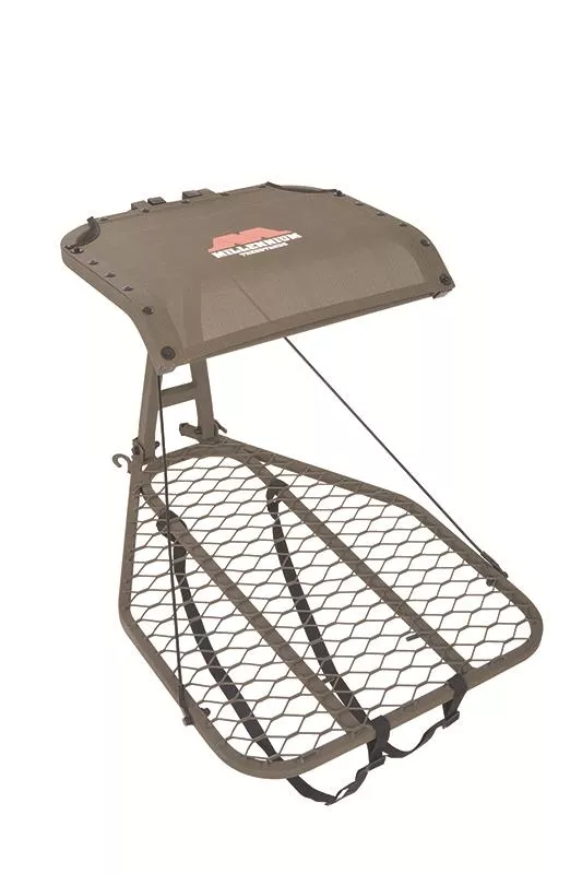 Millennium M50 Steel Leveling Hang-On Tree Stand With Footrest Includes Safe-Link 35′ Safety Line