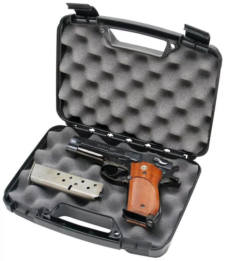 MTM Snap-Latch Single Pistol Case for Up to 6″ Barrels – Black