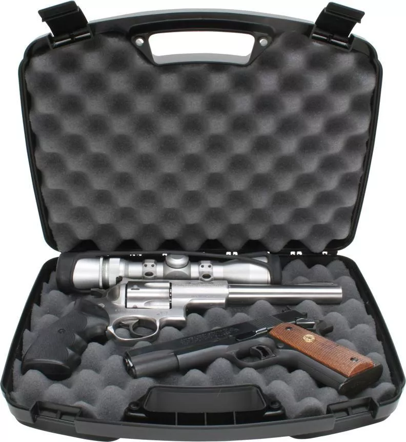 MTM Snap-Latch Two 2 Pistol Case for Up to 8″ Barrel – Black