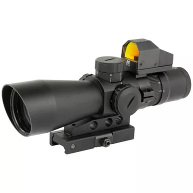 NcSTAR 3-9X42 Scope with Micro Dot, 3-9X Magnification, 42mm Objective Lens, Black, 3 MOA Red Dot, Fits Weaver/ Picatinny Rails, Scope and Red Dot use (1) CR2032 Each (Included) STM3942GDV2