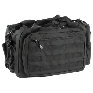NCSTAR Competition Range Bag Nylon Black Exterior PALS/ MOLLE Webbing Includes Shoulder Strap & Brass Bag CVCRB2950B