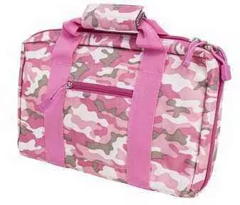 NcSTAR Discreet Pistol Case, Nylon, Pink, Two Padded Handgun Compartments, Six Elastic Magazine Loops, Carry Handle CPP2903