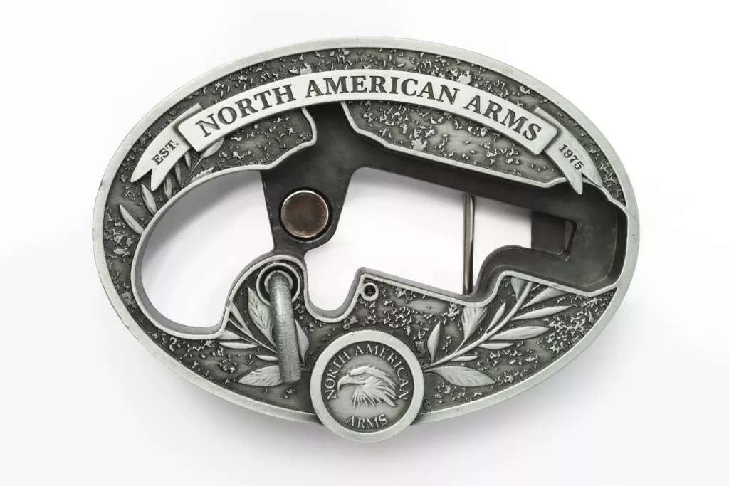 North American Arms LR Oval Ornate Belt Buckle
