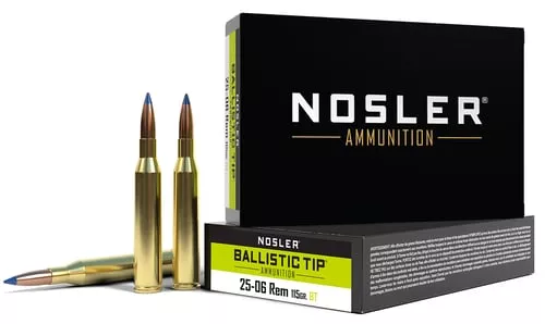 Nosler Ballistic Tip Hunting Rifle Ammunition .25-06 Rem 115gr PT 3000 20/ct