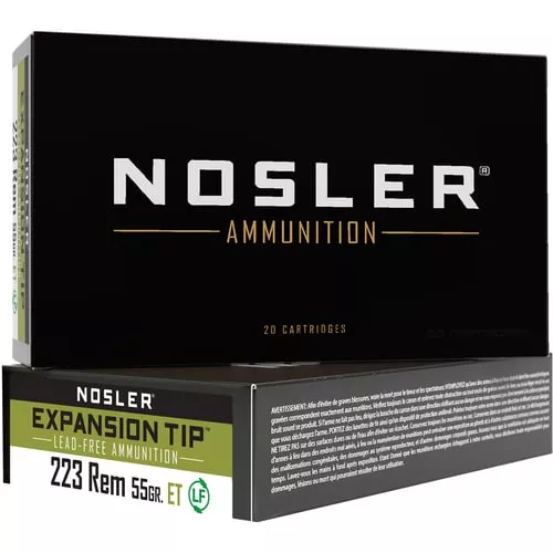 Nosler E-Tip Rifle Ammunition 223 Rem 55 gr E-Tip 3100 fps 20/ct