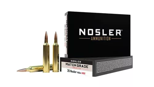 Nosler Match Grade Rifle Ammunition .26 Nosler 140gr CC 3300 fps 20/ct