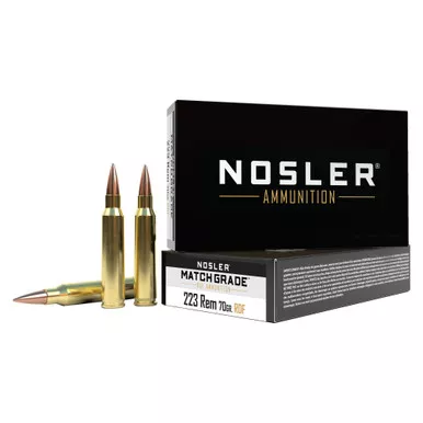 Nosler Reduced Drag Factor - 223 Remington, 70Gr, Boat Tail Hollow Point, 20-Round Box