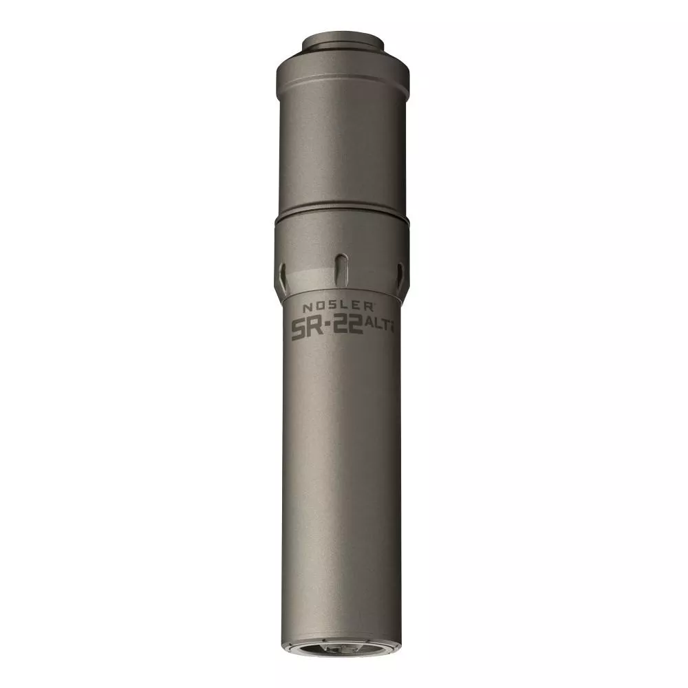 Nosler Suppressor SR-22 ALTi 1/2×28 .22 LR 7.53″ Grey