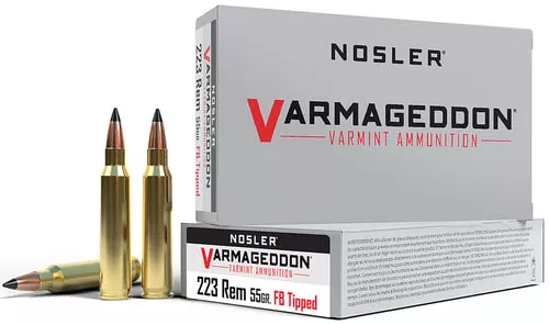 Nosler Varmageddon Rifle Ammunition .223 Rem 55 gr FB Tipped 3100 fps 20/ct