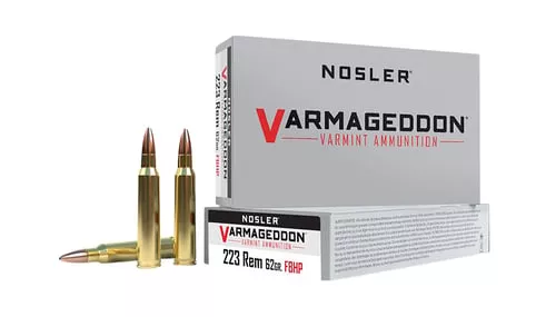 Nosler Varmegeddon Rifle Ammunition .223 Rem 62 gr FBHP 2950 fps 20/ct