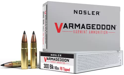 Nosler Varmegeddon Rifle Ammunition .300 AAC 110 gr BSB 2200 fps 20/ct