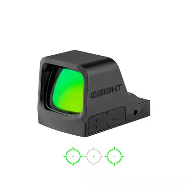 OSight C Green Dot Reflex Sight — RMR Footprint, 3 MOA, Black