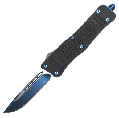 OTF KNIFE WITH SHEATH 9″ OVERALL - BLACK