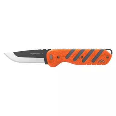 Outdoor Edge Razor HTX - Folding Knife, Plain, 3.5", Black, Gray