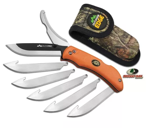Outdoor Edge Razor Pro KnifeOrange 6 Blades Clamshell