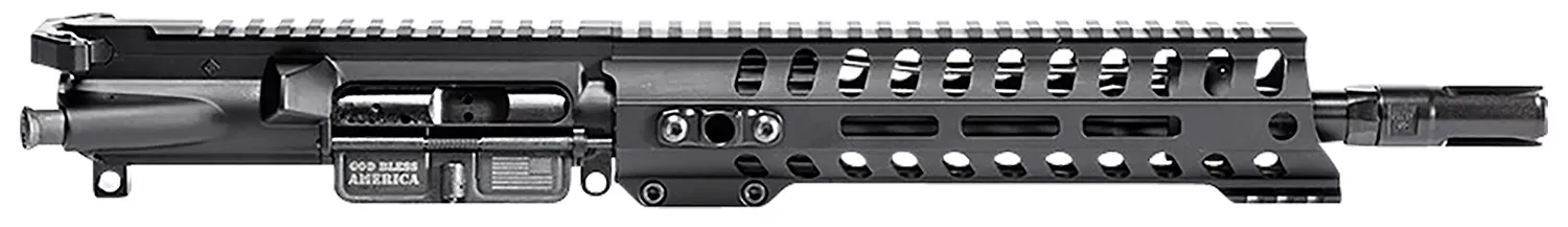 Patriot Ordnance Factory Minuteman Complete Upper 5.56X45MM NATO 10.50″ Black Nitride Barrel Aluminum Black Anodized Receiver 9″ M-LOK Handguard Lo Pro DI Gas Block (Mid Length)