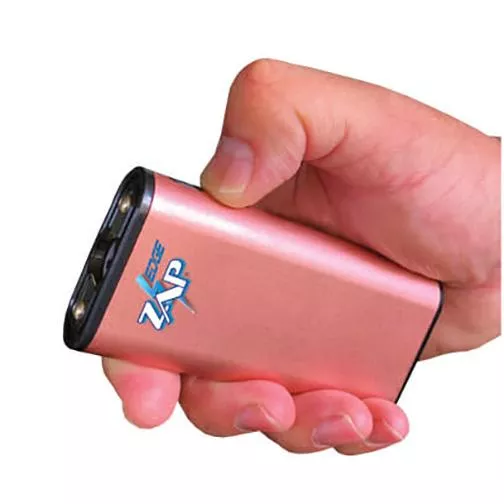 Personal Security Products Zap Edge Rechargeable USB Power Bank LED Stun Gun 950K Rose Gold