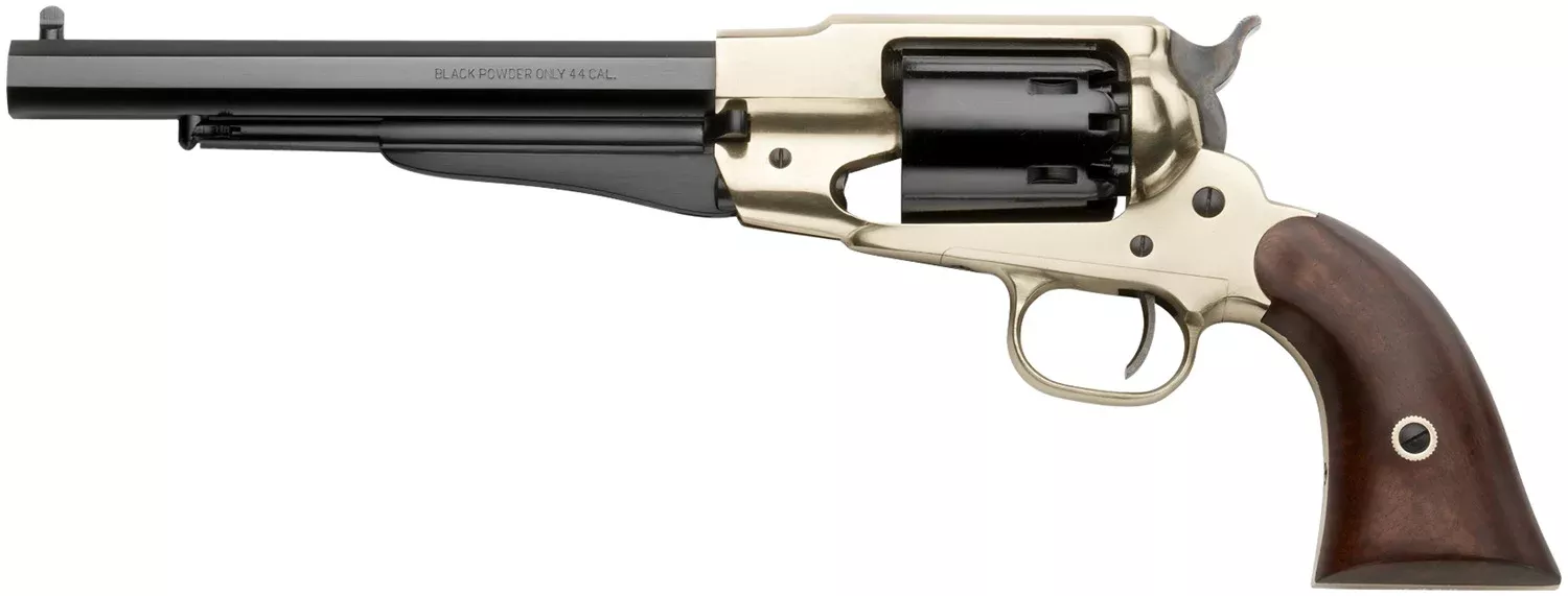 Pietta PF58BR448 1858 Army 44 Cal 8" 6rd Brass Frame, Blued & Octagon Barrel w/Walnut Grips