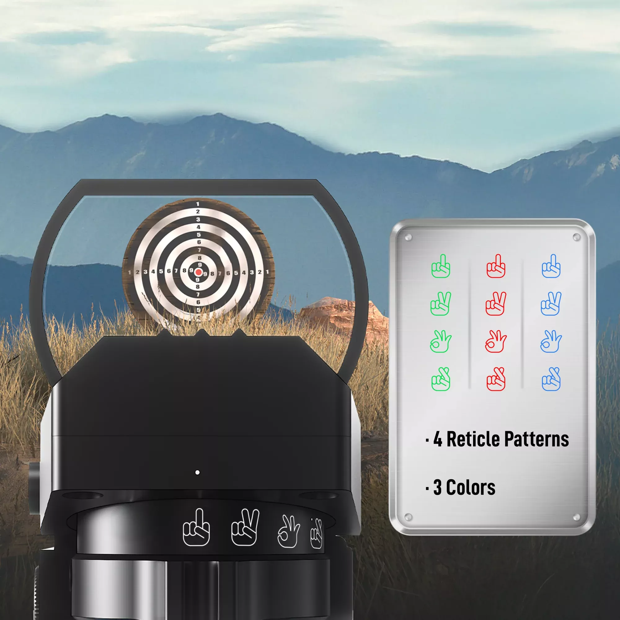 Pinty Nova 4-in-1 Hand Gesture Reticle Dot Sight