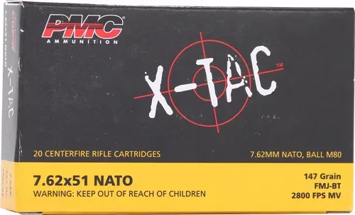 Pmc 7.62X51 (7.62 NATO) 147 Grain – Fmj-bt 20RD 25BX/cs